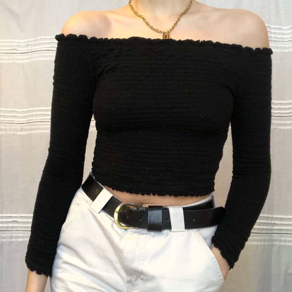Ruched Urban Outfitters Off-the-Shoulder Top